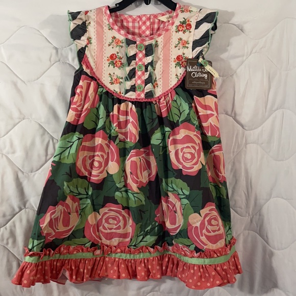 Matilda Jane All Abloom Dress flutter Roses NWT 6 - Picture 2 of 12